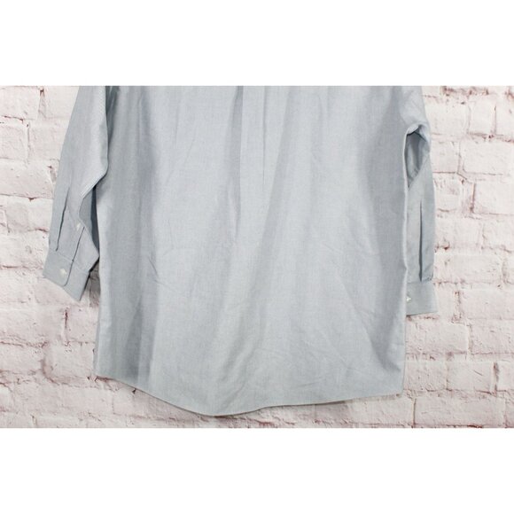 LL Bean Wrinkle Free Classic Oxford Shirt Traditional Fit Gray 17 1/2- 33 - Picture 8 of 11